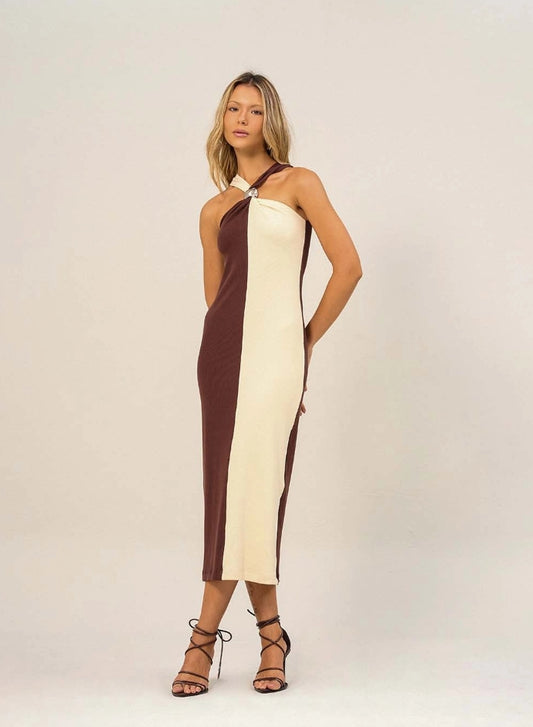 Vestido Feminino Bicolor - Open