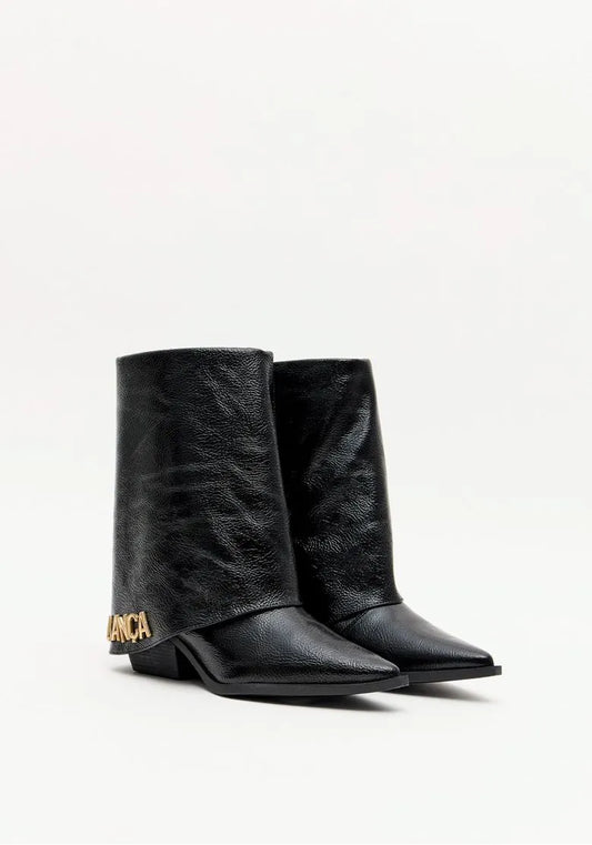 Bota Cano Médio Fold Over - Lança Perfume